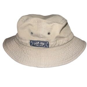Ron Jon Surf Shop Logo Bucket Hat Tan 100% Cotton Size Medium